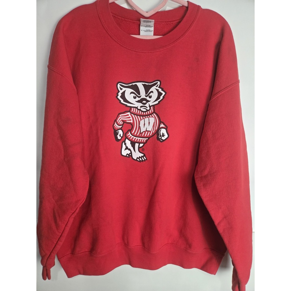Vintage Y2k Wisconsin Badgers Crewneck Sweatshirt Mens Lg NCAA Football Bucky